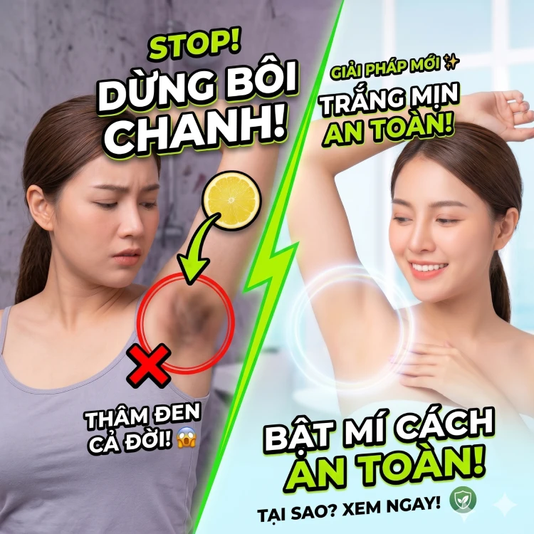 Đừng bôi chanh lên nách nữa, nếu không muốn thâm đen cả đời!